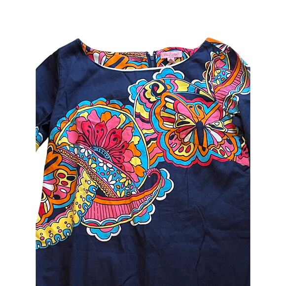 Lilly Pulitzer Shauna tunic bright navy 
Optical confusion novelty size 6 - Picture 3 of 7